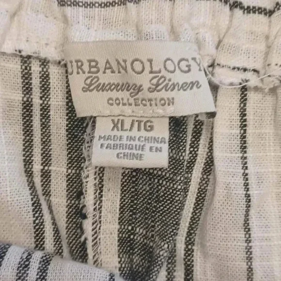 Urbanology Luxury Linen Collection Blend Wide Leg Capri Pants Size  XL - Picture 6 of 7